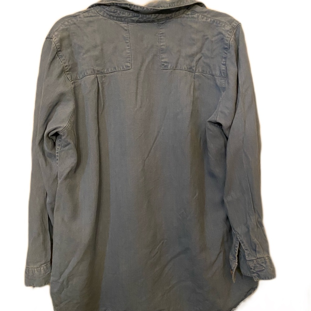 Soft Surrounding Denim Button-Up Shirt - image 2